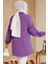 Nakış Desenli Mor Tesettür Tunik 40603MOR 4