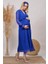 Dipmoda Kadın Saks Mavisi Baby Shower Şifon Hamile Elbise HML003 2