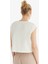 Kadın Kısa Kol Modal Krem T-Shirt Pantolon Takım 60561-63 2