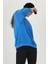 Dipmoda Kadın Mavi Oversize Bisiklet Yaka Şardonlu Sweatshirt FVR001 4