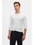 Slim Fit Beyaz Bisiklet Yaka Pamuk Nefes Alabilen Uzun Kollu Body Tişört 2