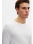 Slim Fit Beyaz Bisiklet Yaka Pamuk Nefes Alabilen Uzun Kollu Body Tişört 6