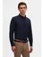 Slim Fit Lacivert Oxford Düğmeli Yaka Kolay Ütülenebilir Nakış Detaylı Pamuklu Gömlek 4HC02ORT03265 1