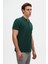 Slim Fit Haki Pike Dokulu Yarım Fermuarlı Polo Yaka T-Shirt 4EC14ORTFRPLO 1