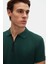 Slim Fit Haki Pike Dokulu Yarım Fermuarlı Polo Yaka T-Shirt 4EC14ORTFRPLO 2