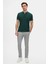 Slim Fit Haki Pike Dokulu Yarım Fermuarlı Polo Yaka T-Shirt 4EC14ORTFRPLO 4