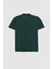 Slim Fit Haki Pike Dokulu Yarım Fermuarlı Polo Yaka T-Shirt 4EC14ORTFRPLO 5