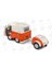 Volkswagen Kool Kombi 1950 Orange / White 2