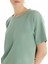 Kadın %100 Pamuk Oversize Kısa Kol Yeşil T-Shirt C2T5N5O06 2