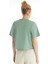 Kadın %100 Pamuk Oversize Kısa Kol Yeşil T-Shirt C2T5N5O06 3