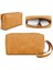 SS08 Organizatör Fare Güç Bankası Kablo Saklama Çantası Pu Deri USB Flash Sürücü Taşıma Çantası Çizilmez Kese-Kahverengi (Yurt Dışından) 2