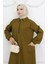 Double Kumaş Uzun Tunik Pantolon Ikili Takım 0034-05 Yağ Yeşili 3