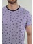 Lavander - Eflatun Desenli T-Shirt 4
