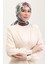 Desenli Pamuk Eşarp 2074-09 Gri Mürdüm 1