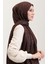 Bloom Desen Jakar Şal 90183-11 Kahverengi 2
