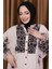 Leopar Garnili Desenli Elbise 5576-05 Vizon 3