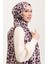 Leopar Desenli Şal 2076-05 Mürdüm 2