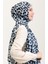 Leopar Desenli Şal 2076-02 Bebek Mavisi 2