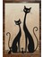 Kedi Ailesi Temalı Dokuma Kaymaz Tabanlı Yıkanabilir Kedi Desenli Oturma Odası Halısı 3
