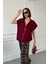 Oversize Çıtçıtlı Yelek- Bordo 3