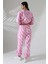 Kadın Pembe Bisiklet Yaka Sweatshirt Eşofman Takımı Msc 220 2