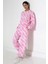 Kadın Pembe Bisiklet Yaka Sweatshirt Eşofman Takımı Msc 220 5