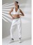 Kadın Beyaz Jogger Sokak Stili Eşofman Altı Ms 1325 1