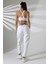 Kadın Beyaz Jogger Sokak Stili Eşofman Altı Ms 1325 3