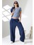 Kadın Soft Indigo Fermuarlı Kapüşonlu Eşofman Takımı Hl 0121 3
