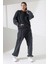 Kadın Soft Siyah Kapüşonlu Sweatshirt MSC313ÜST 1