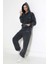 Kadın Soft Siyah Kapüşonlu Sweatshirt MSC313ÜST 3