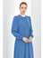 Kadın Yazlık Mevlana Perdesü Ferace Saks Mavi 4590-1 3
