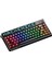 KT68 Pro Tri-Mode Yellow Switch LCD Rgb Siyah Ingilizce Gaming Klavye 2