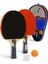 4lü Çantalı Masa Tenisi Raketi Seti Amatör Başlangıç Seviye Maç Raketi 2 Raket 2 Top 1