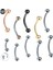10 Adet/grup G23 Titanyum Kaş Muz Piercing Halkası Kavisli Barbell Dudak Halkası Rahat Daith Helix Rook Küpe Vücut Piercing Takısı (Yurt Dışından) 2