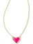 Yeevaa Kalp Neon Pembe Manyezit ve Çok Karışımlı Strand Kolye Seti Moda Takısız Hediyeler (Yurt Dışından) 1