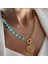 Büyük Kalın Choker Kolye Vintage Miami Küba Kolye Kadın Kolyeleri Mücevher Yeşil Malakit Boncuklu Doğal Taş (Yurt Dışından) 1