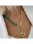 Büyük Kalın Choker Kolye Vintage Miami Küba Kolye Kadın Kolyeleri Mücevher Yeşil Malakit Boncuklu Doğal Taş (Yurt Dışından) 3