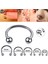 1/10 Adet Titanyum 18G 16G 14G Top At Nalı Yüzükler Helix Tragus Küpe Burun Dudak Yüzükler Dairesel Septum Piercing Takı 6-16MM (Yurt Dışından) 1