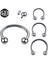 1/10 Adet Titanyum 18G 16G 14G Top At Nalı Yüzükler Helix Tragus Küpe Burun Dudak Yüzükler Dairesel Septum Piercing Takı 6-16MM (Yurt Dışından) 2