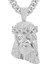 Buzlu Out Isa Mesih Başkanı Charm Kolye Rhinestone Kolye 13MM Miami Küba Link Zinciri Hip Hop Tarzı Erkekler Kadınlar Için Hediye (Yurt Dışından) 1