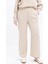 Bej-Yırtmaç Detaylı Büyük Beden Modal Pantolonlu Takım 5