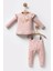 Organik Pamuklu Fırfırlı Desenli Uzun Kollu Soft Touch Kız Bebek Takım 1