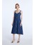 Desenli Denim Elbise lacivert 12444123000 1