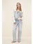Kumaş Garnili Denim Pantolon Mavi 153M2049000 2