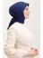 Jakarlı Eşarp 90186-09 Lacivert 2