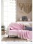 Bergama Pembe 3 Adet Koltuk Örtüsü 180 x 200 cm Koltuk Şalı Kanepe Berjer Örtüsü Pamuklu Throw 2