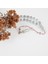 Ateş Kehribar Beyzi Kesim 7.5X11MM Tesbih - Şeffaf Beyaz 3