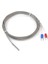 K Type Thermocouple 1 Metre Silindir Tip Başlık Sıcaklık Isı Sensörü 0c / 800C Paslanmaz Çelik Prob K Tip Termostat Kazan Fırın Isıtıcı Endüstriyel Kontrol Su Geçirmez 3