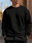 Erkek Siyah Oversize Bisiklet Yaka Sweatshirt 1